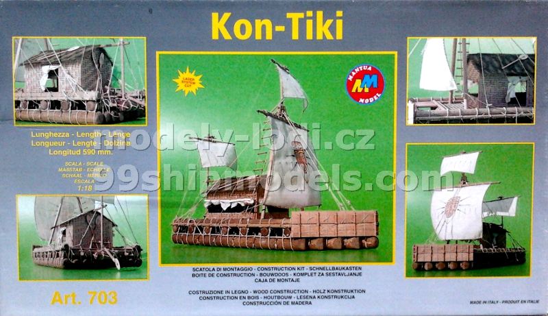 Model lodi Kon-Tiki Mantua, stavebnice www.modely-lodi.cz