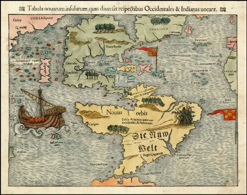 Historická mapa Ameriky 1550 MP106 Historická mapa Ameriky 1550 MP106