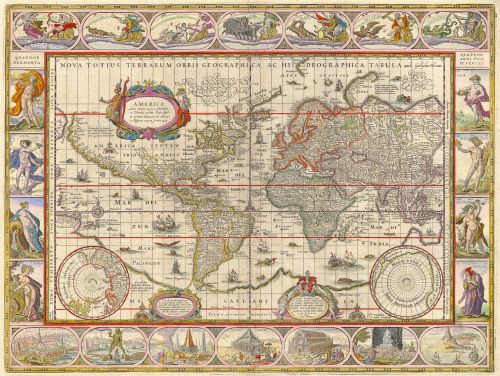 Historická mapa světa 1606 MP115