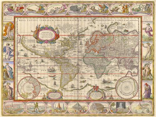 Historická mapa světa 1606 MP115 Historická mapa světa 1606 MP115