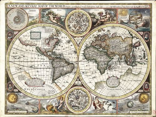 Historická mapa světa 1626 MP116