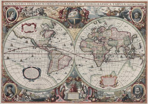 Historická mapa světa 1633 MP117 Historická mapa světa 1633 MP117