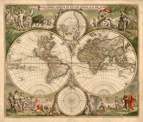 Historická mapa světa 1689 MP121 Historická mapa světa 1689 MP121