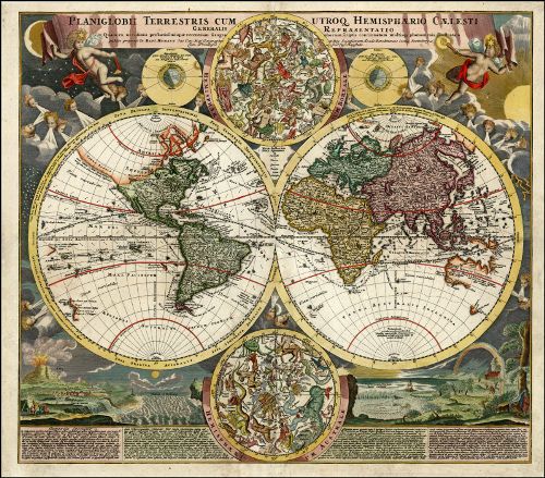 Historická mapa světa 1720 MP124