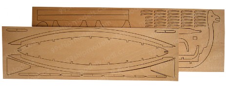 Model lodi  Viking, stavebnice Mantua MM780 - dřevěný materiál