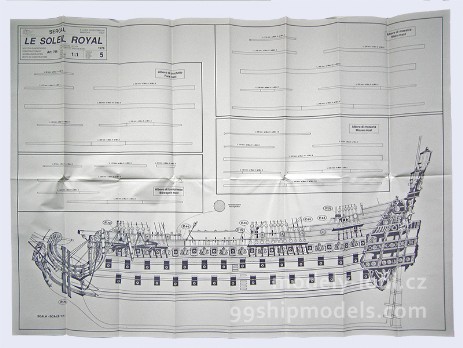 Model lodi  Le Soleil Royal, stavebnice Mantua Sergal MM796 - dokumentace
