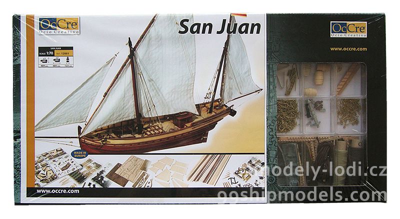 Model lodi San Juan, stavebnice Occre - balení