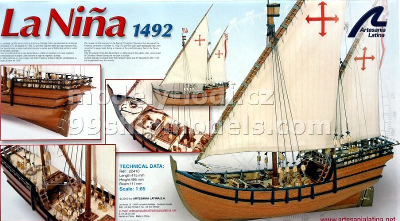 Prodejní balení modelu lodi Nina stavebnice  Artesania Latina