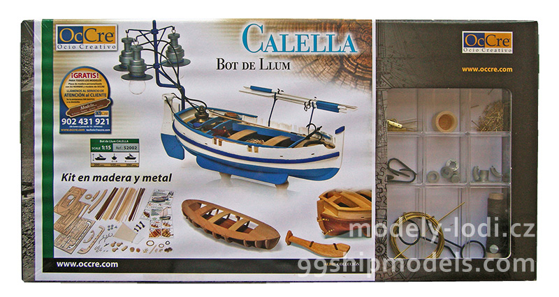 Model lodi Calella, stavebnice Occre - balení