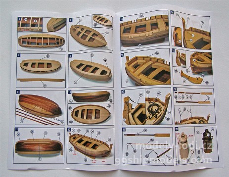 Model lodi Calella, stavebnice Occre - dokumentace