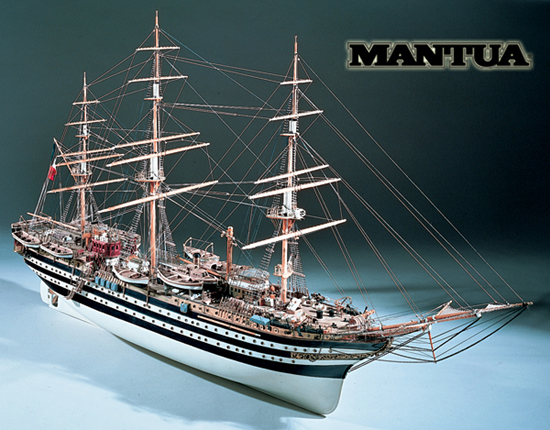 Model lodi Amerigo Vespucci Mantua, stavebnice www.modely-lodi.cz