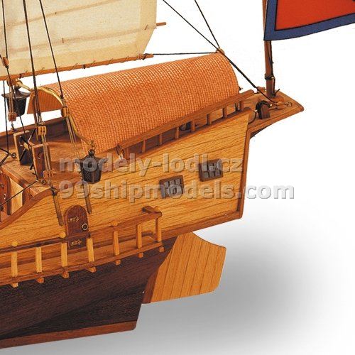 Detail hotového modelu lodi Red Dragon, stavebnice Artesania Latina Detail hotového modelu lodi Red Dragon, stavebnice Artesania Latina