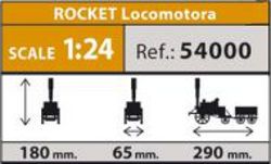 Model lokomotivy Rocket, stavebnice modelu Occre