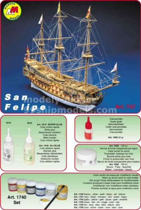 Návod pro model lodi San Felipe