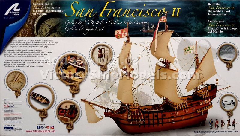 Model lodi San Francisco II - prodejní balení stavebnice Artesania Latina
