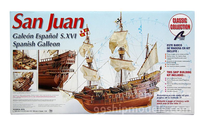 Prodejní balení lodi San Juan od Artesania latina