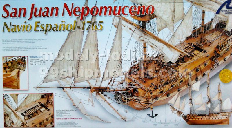 San Juan Nepomuceno, stavebnice modelu lodi Artesania Latina