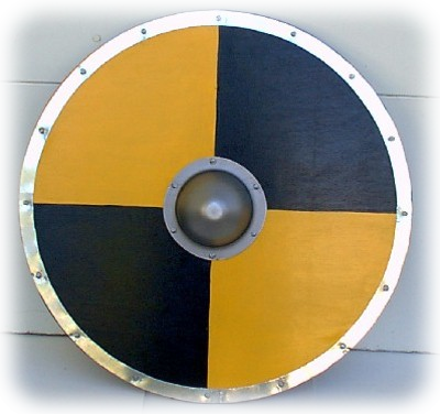 Zdobený štít Vikingů
