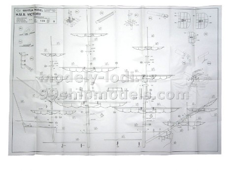 Model lodi  Victory, stavebnice Mantua MM776  - dokumentace