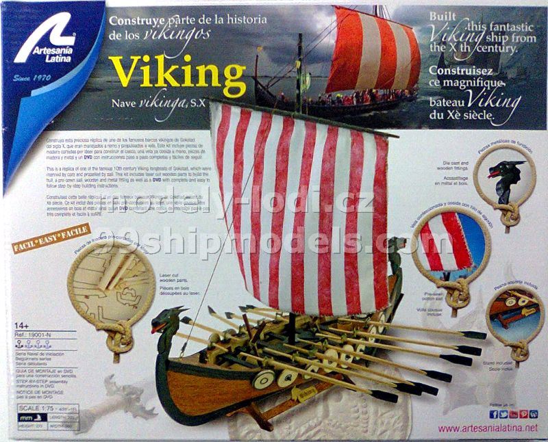 Balení modelu lodi Viking Artesania Latina AL19001N, stavebnice www.modely-lodi.cz